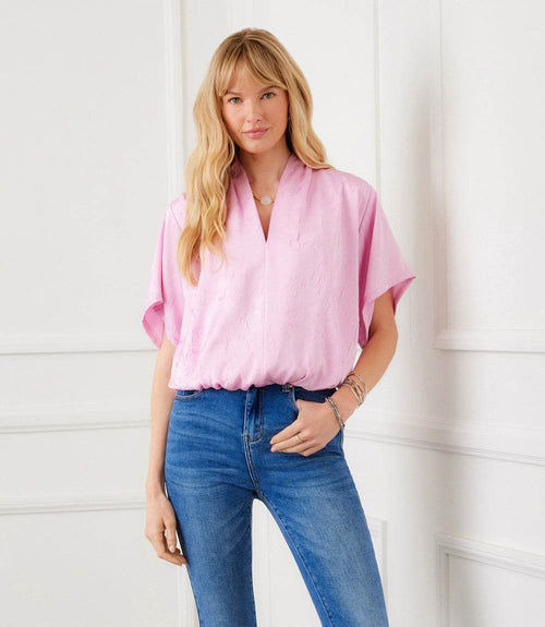 Short Sleeve V-Neck Top