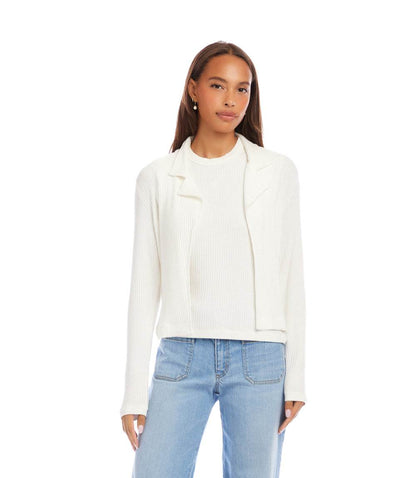 Petite Size Ribbed Jacket