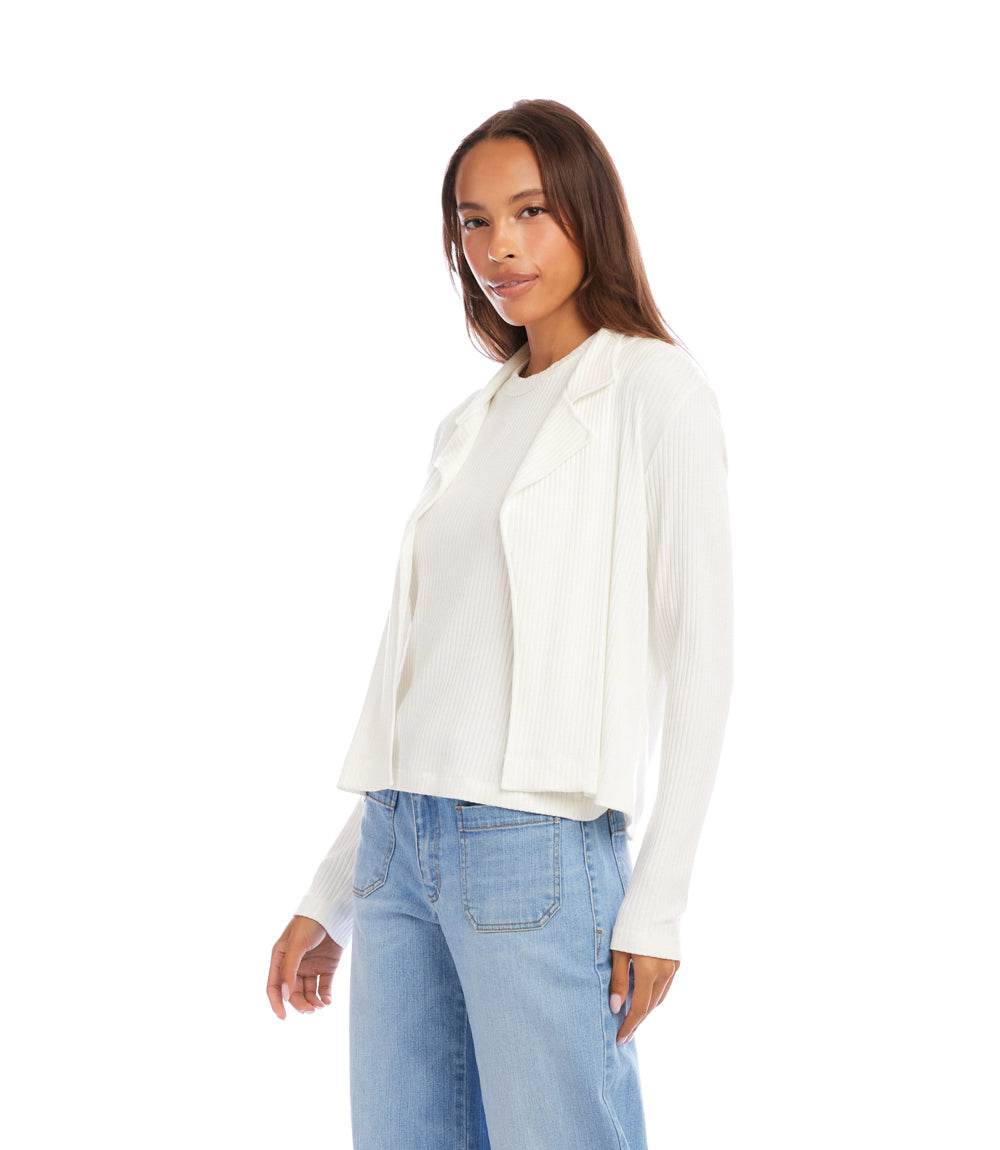 Petite Size Ribbed Jacket