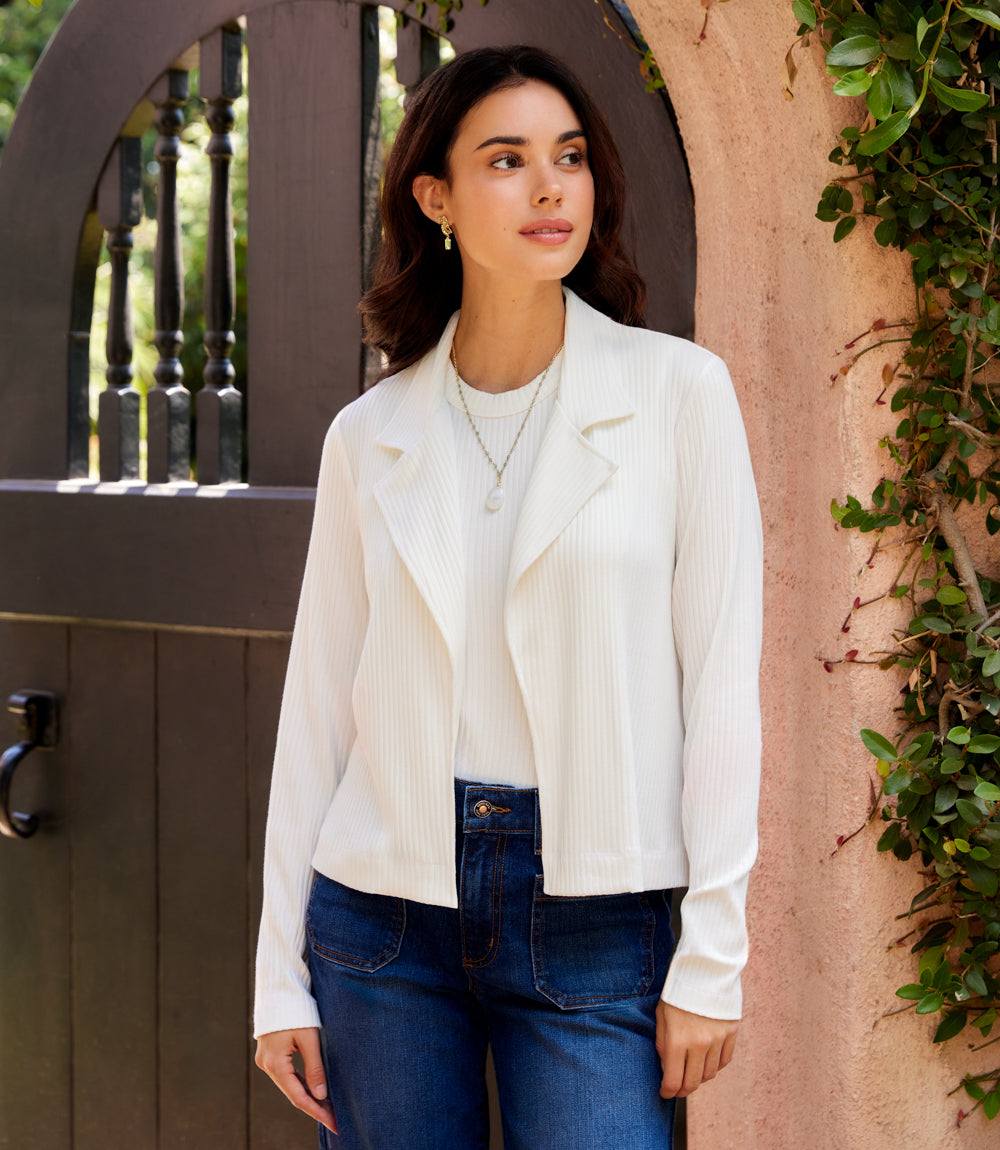 Petite Size Ribbed Jacket