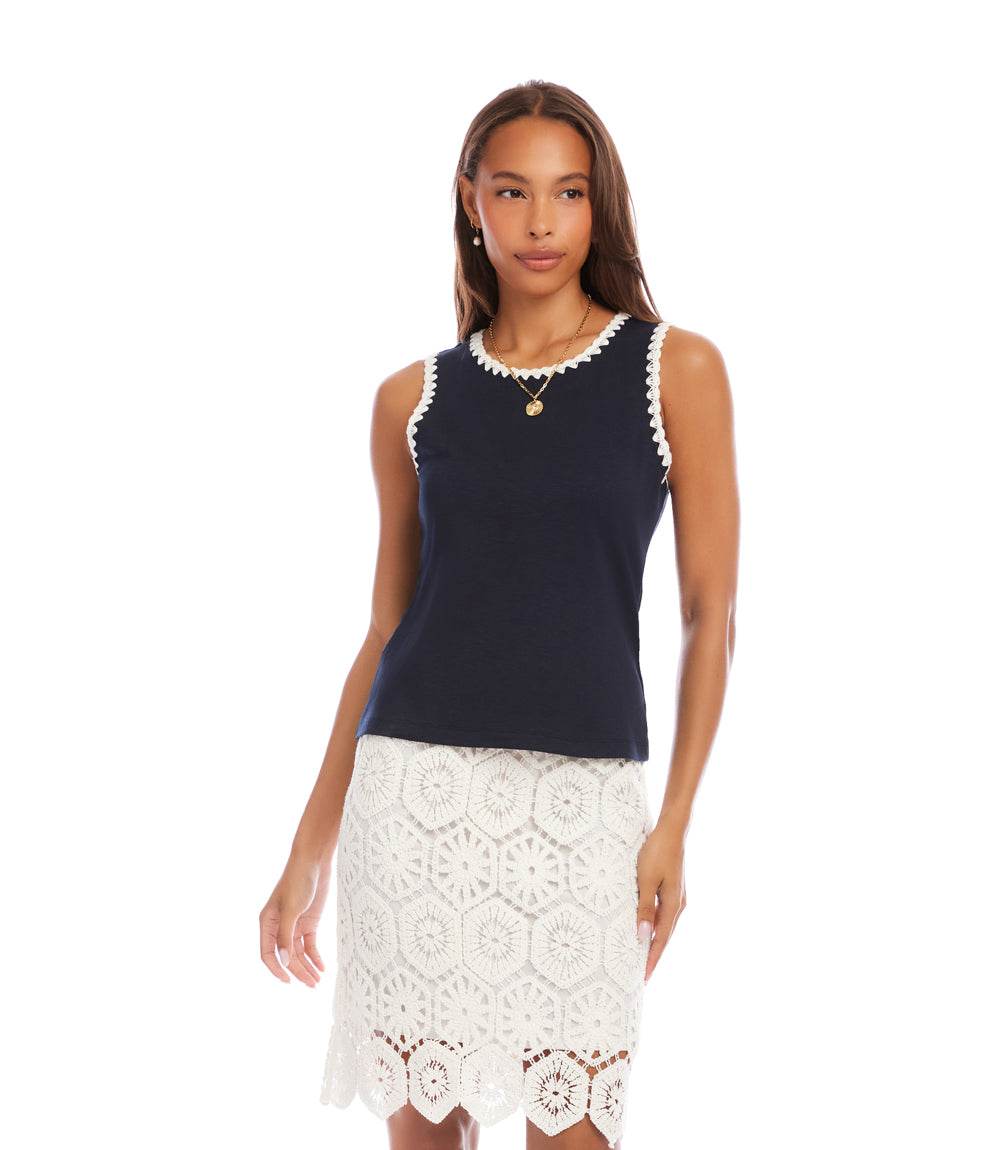 Edge Stitch Contrast Tank