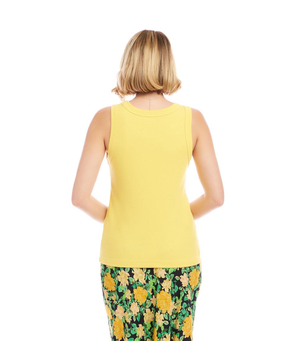 Ribbed Scoop Neck Tank