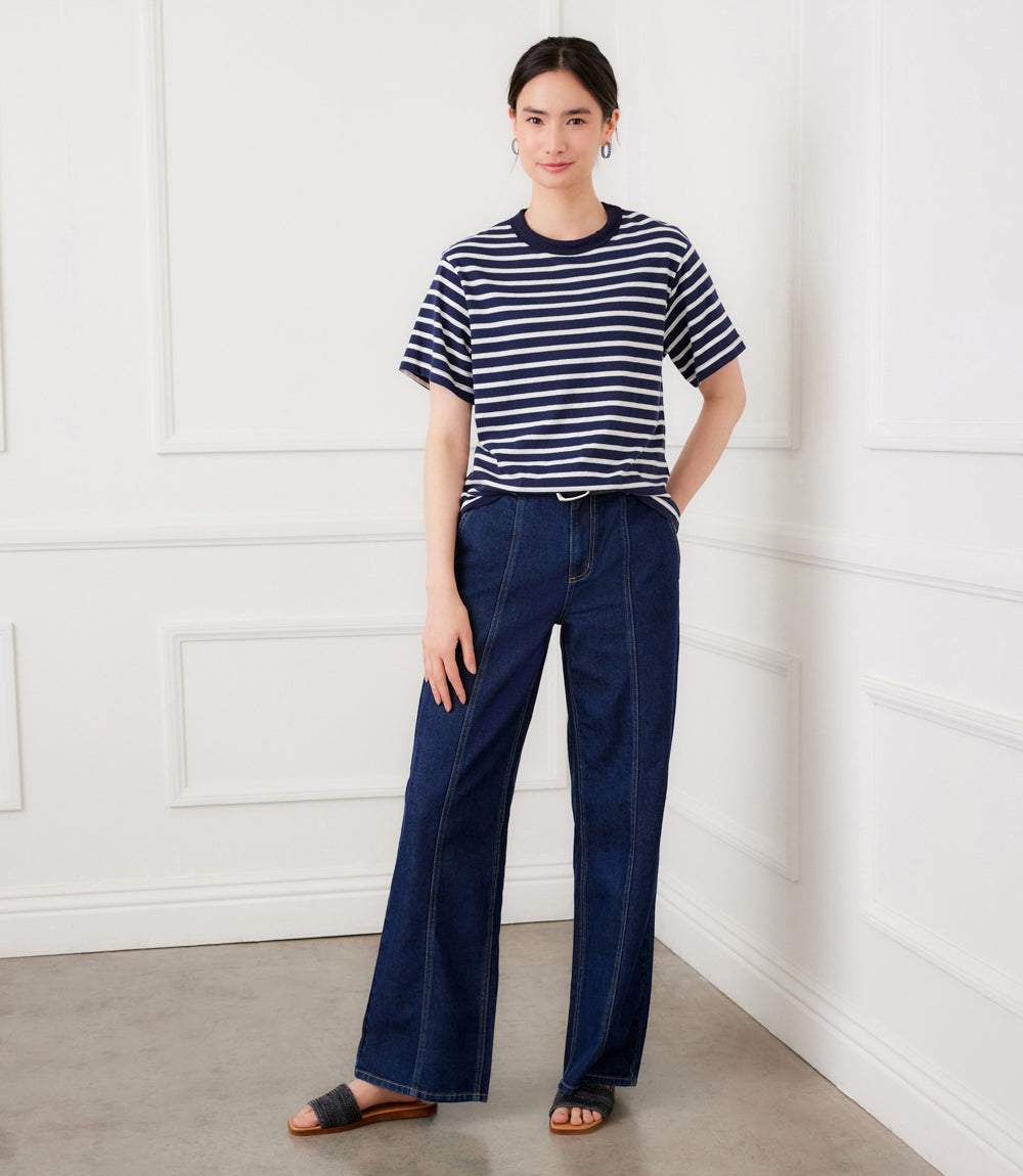 Stripe Short Sleeve Top