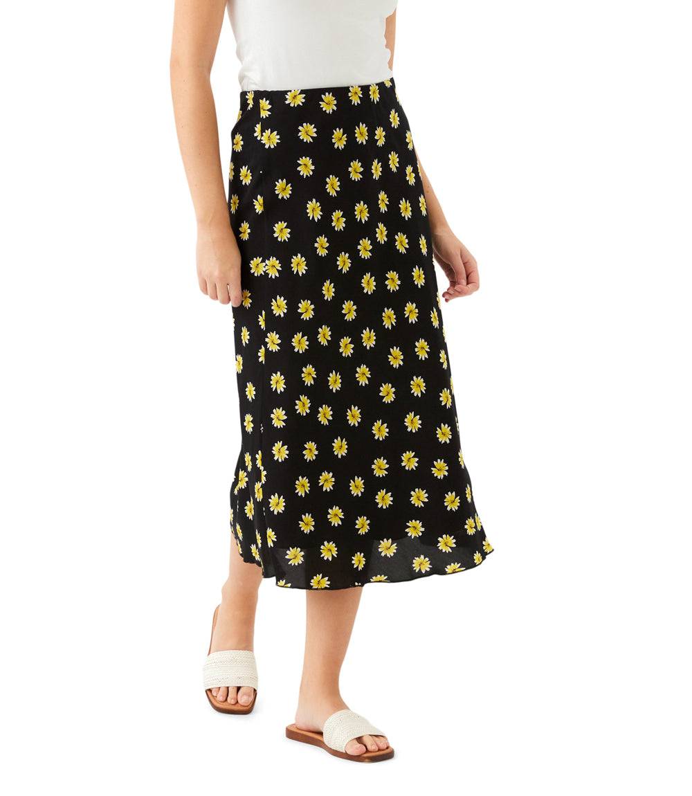 Bias Cut Midi Skirt