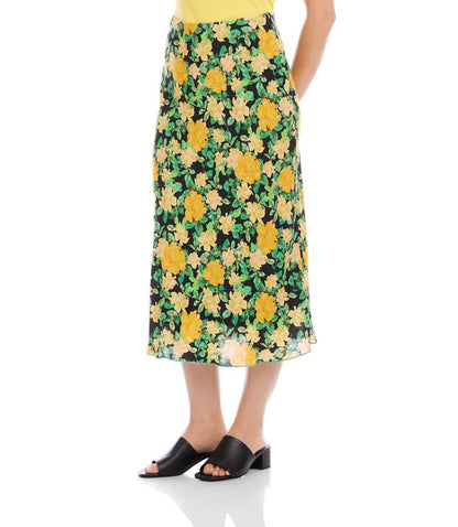 Bias Cut Midi Skirt