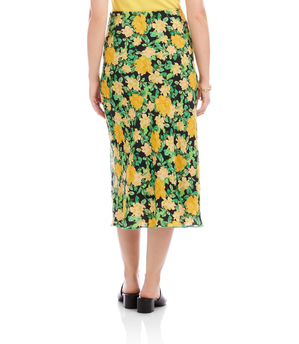 Bias Cut Midi Skirt