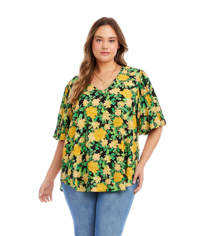 Plus Size Puff Sleeve Top