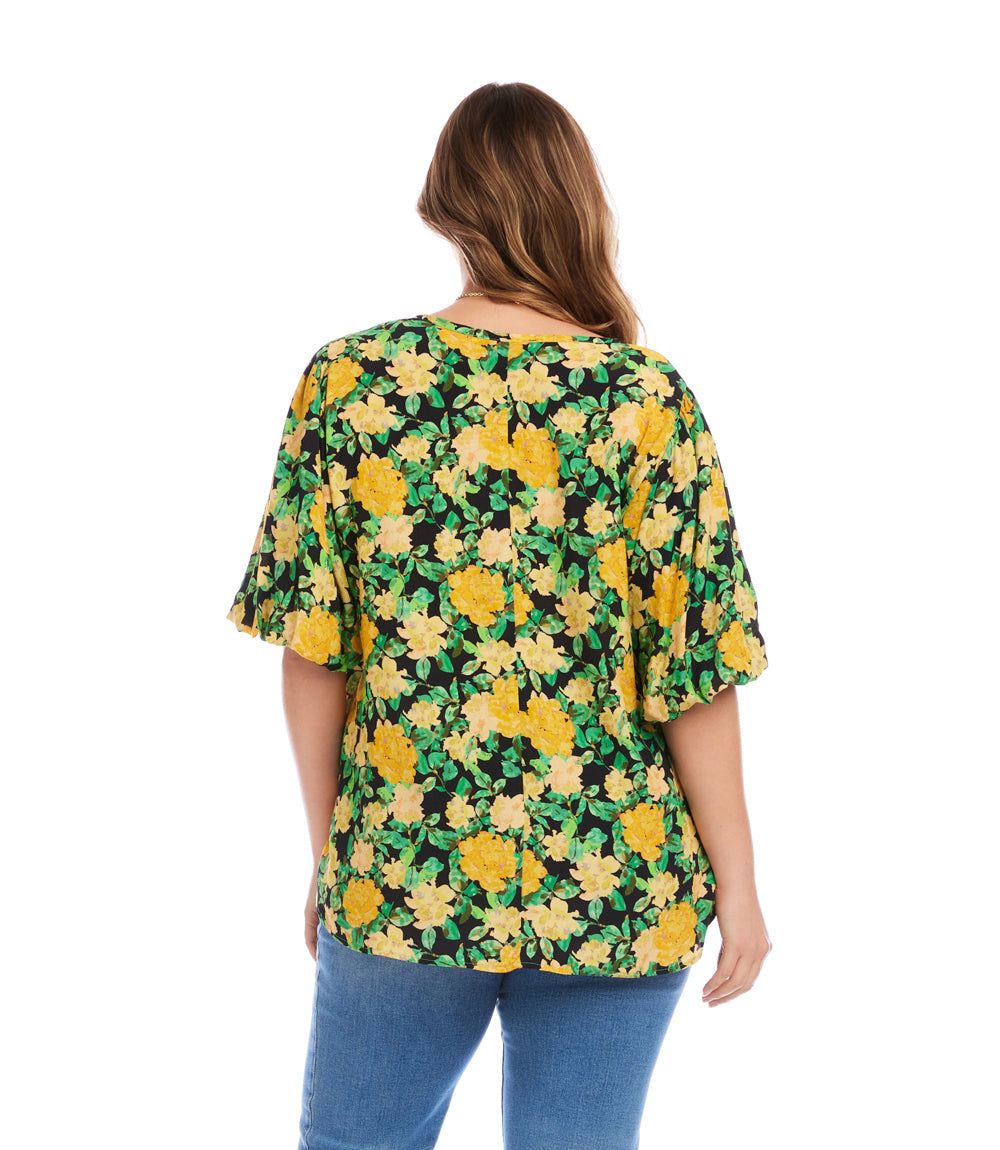 Plus Size Puff Sleeve Top