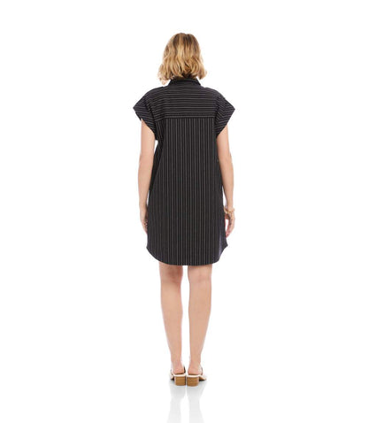 Stripe Cap Sleeve Shirtdress