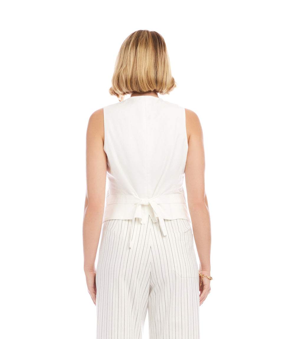 Stripe Button-Up Vest