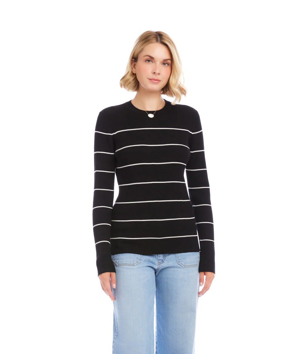 Stripe Ribbed Sweater