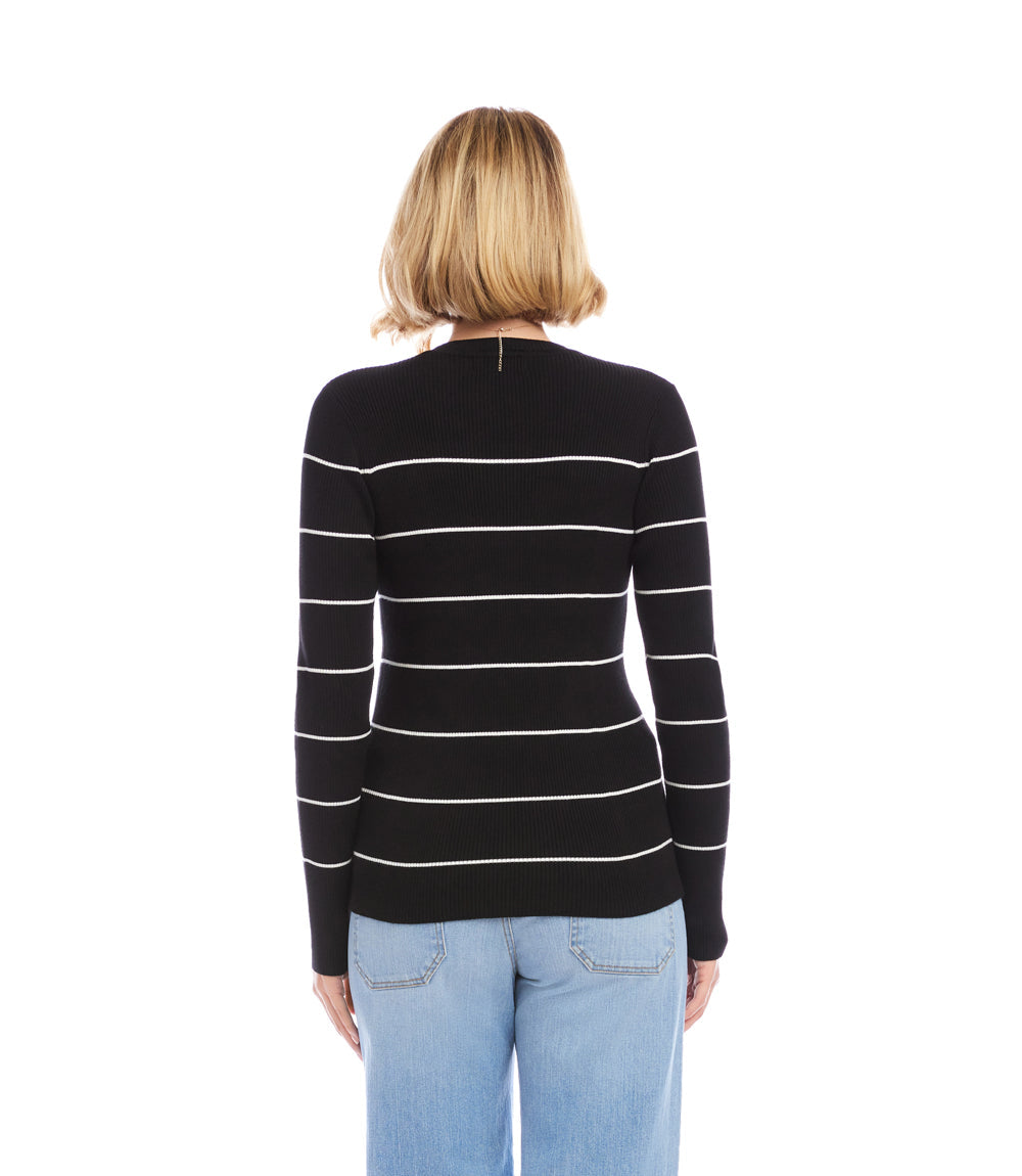 Stripe Ribbed Sweater