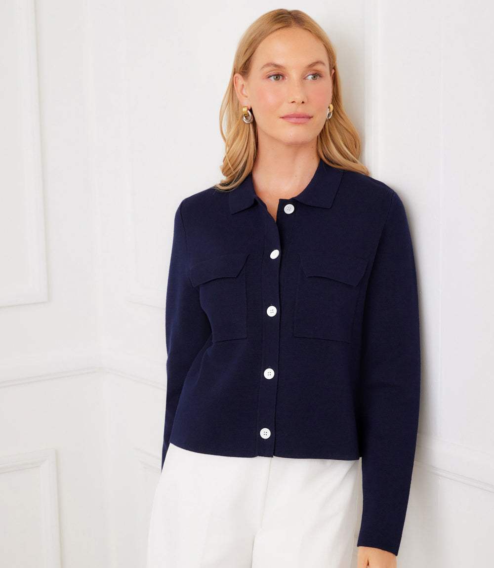 Collared Sweater Jacket