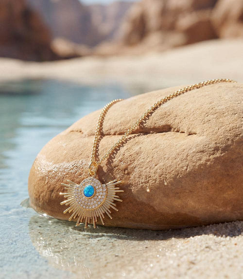 Opal Sunburst Necklace