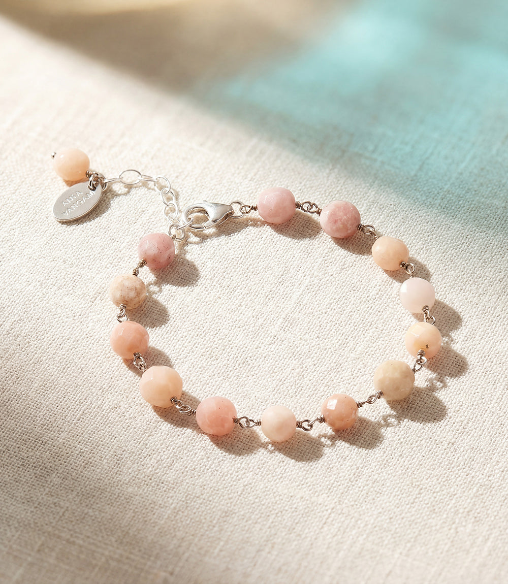 Pink Opal Beaded Bracelet