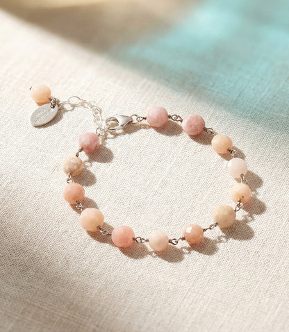 Pink Opal Beaded Bracelet