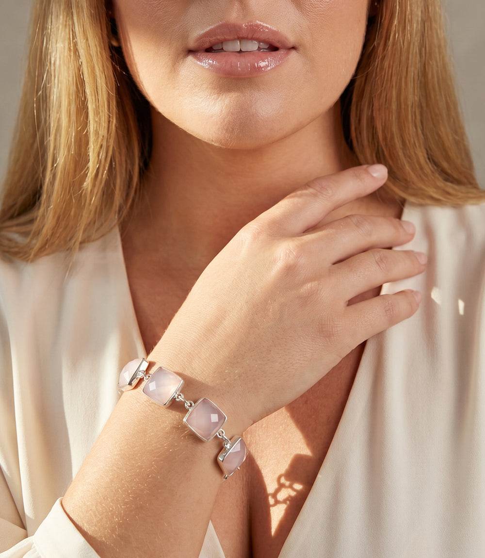 Pink Opal Link Bracelet