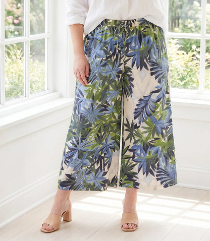Plus Size Drawstring Ankle Pants