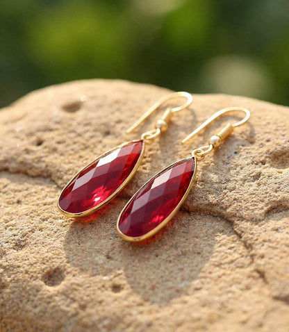 Ruby Quartz Earrings