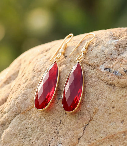 Ruby Quartz Earrings