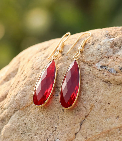 Ruby Quartz Earrings