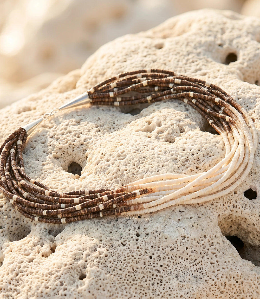 Santo Domingo Ten Strand Heishi Necklace