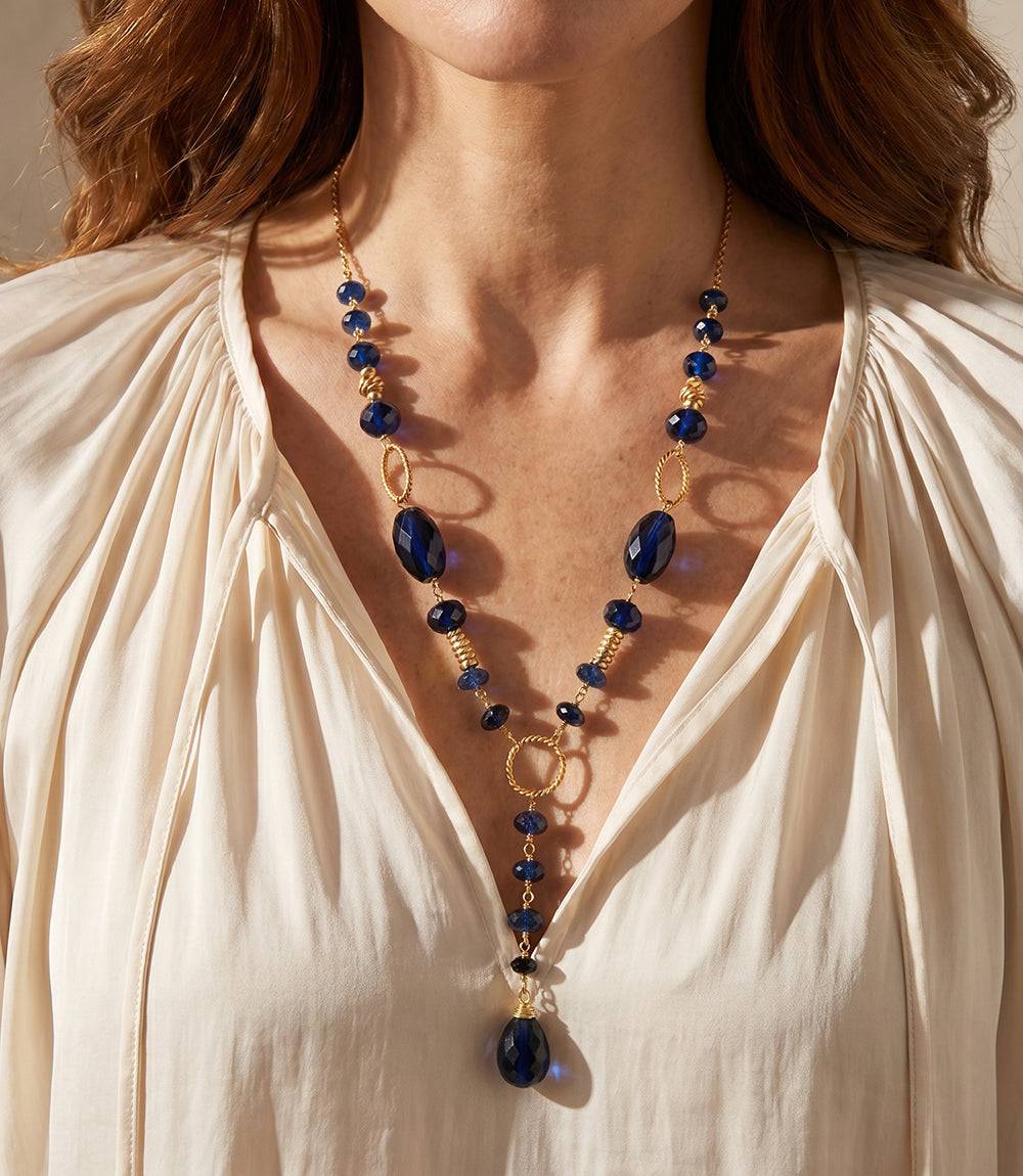 Sapphire Lariat Necklace