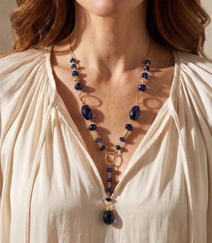 Sapphire Lariat Necklace