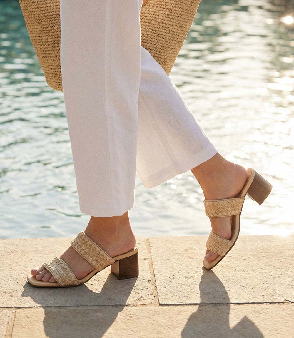 Seychelles Maui Raffia Mid Heel Sandals
