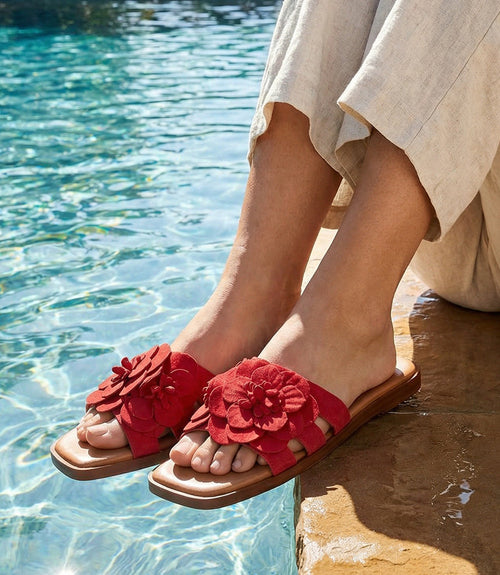 Seychelles Morning Dew Floral Slide Sandals