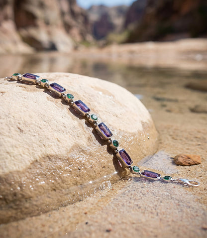 Sterling Silver Gemstone Bracelet