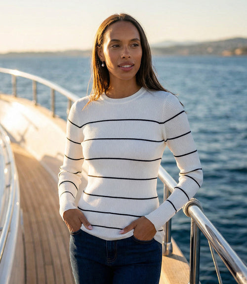 Stripe Ribbed Sweater