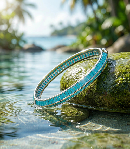 Turquoise Beaded Bangle