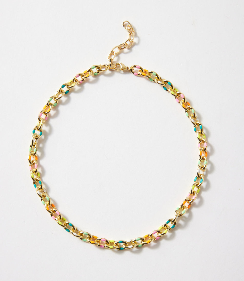 Painted Link Necklace