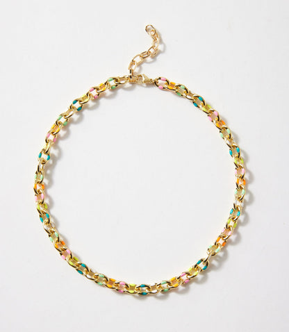 Painted Link Necklace
