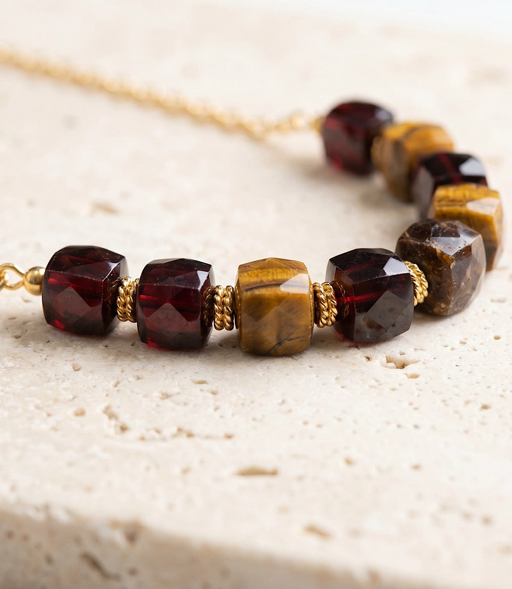 Tigers Eye Link Necklace