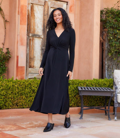 Monroe Travel Jersey Twist Front Midi Dress