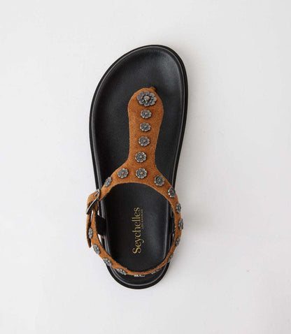Seychelles Sunday Funday T-Strap Studded Sandals