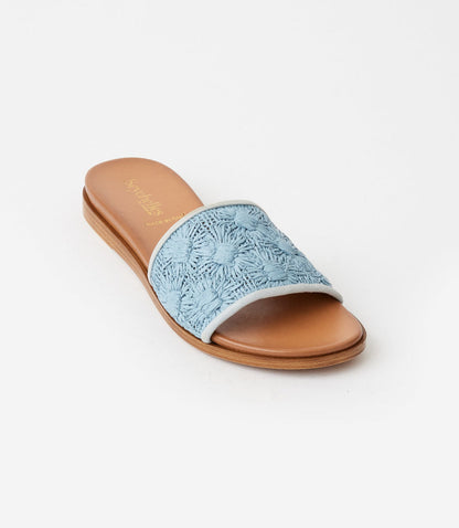 Seychelles Dakota Flower Raffia Slides