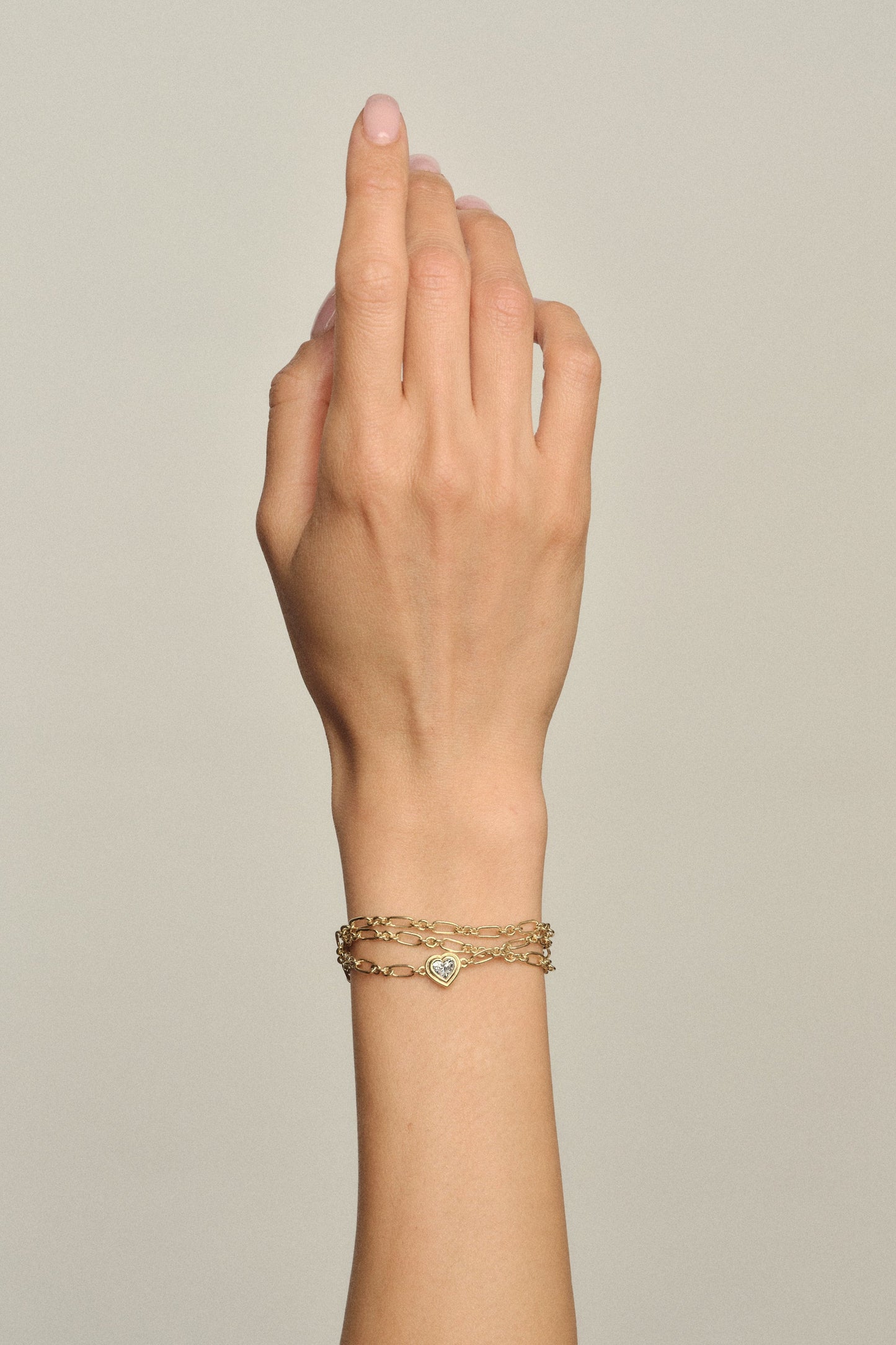 Roma Heart Diamond Bracelet | 18K Yellow Gold