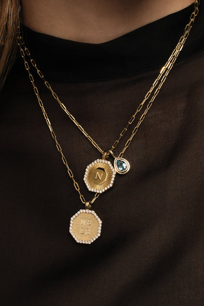 Roma Pear Gemstone Pendant | Yellow Gold