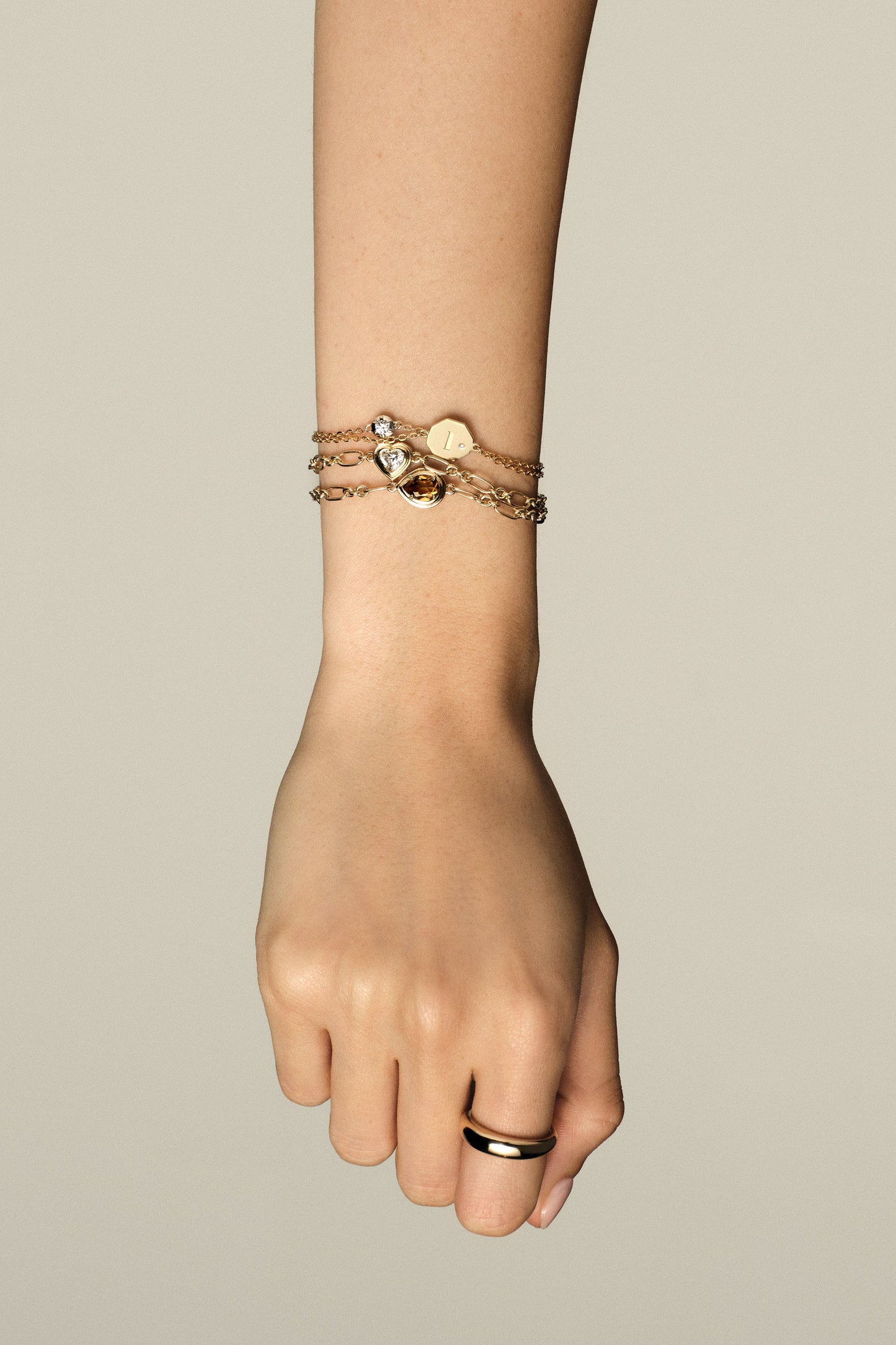 Roma Oval Gemstone Bracelet | White Gold