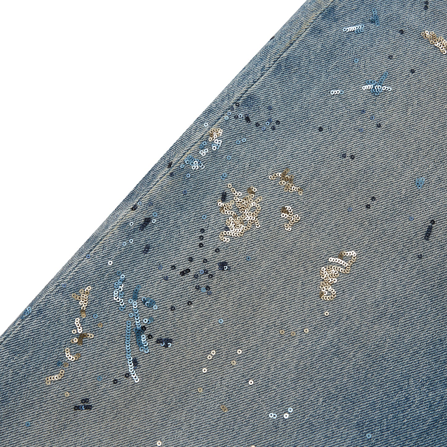 Sequin Splatter Paint Denim