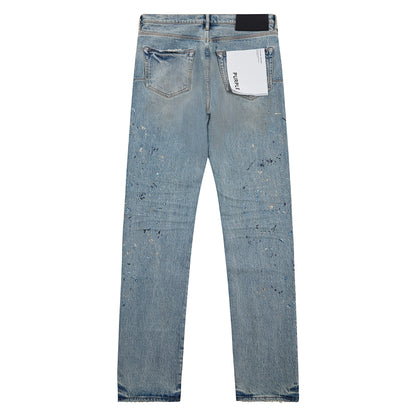Sequin Splatter Paint Denim