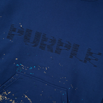 Sequin Splatter Paint Hoodie | Blue