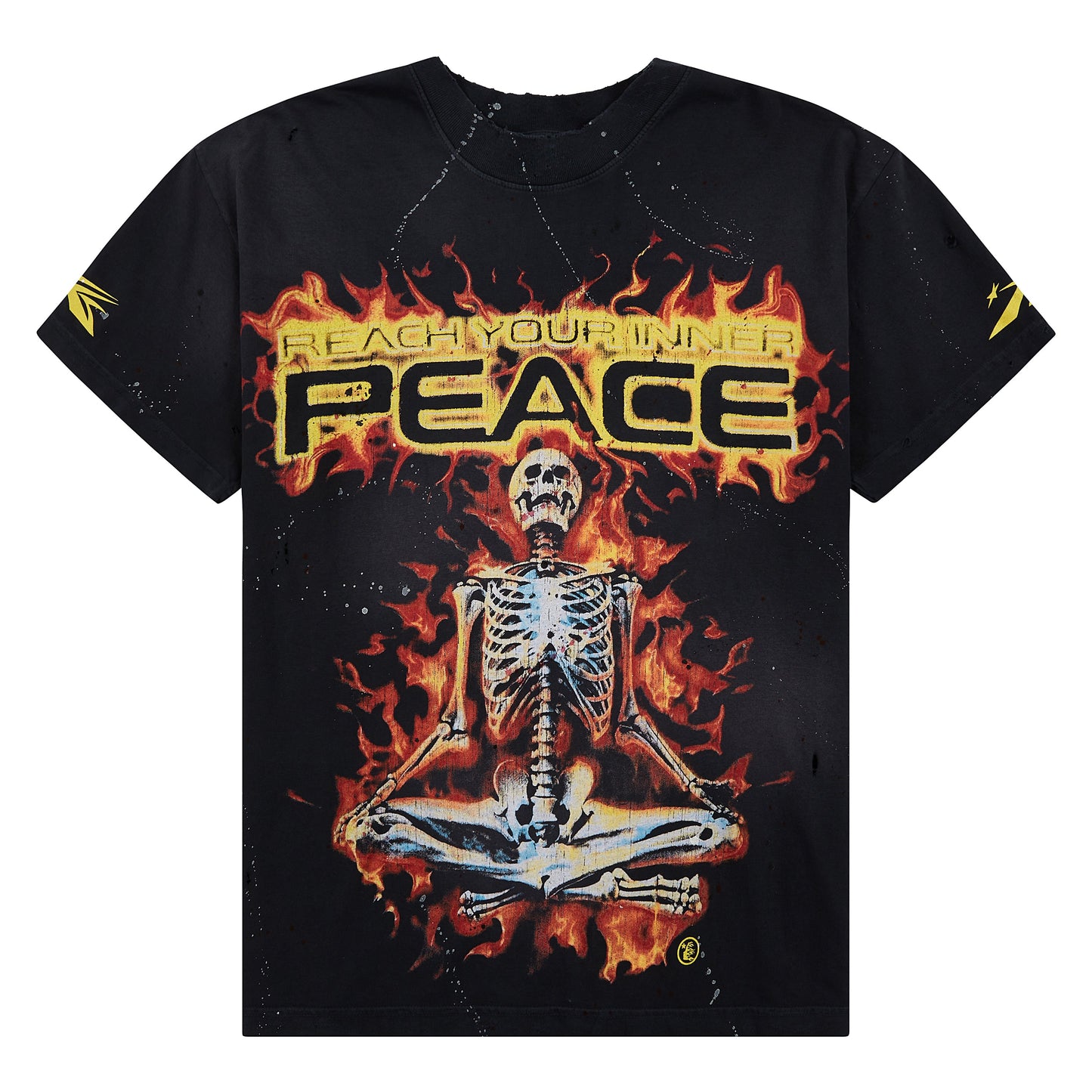 Inner Peace Skeleton Tee | Black