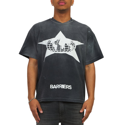 Distressed Star Tee | Vintage Black