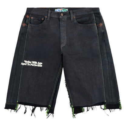 Monroe Triple-Wide Denim Short | Black