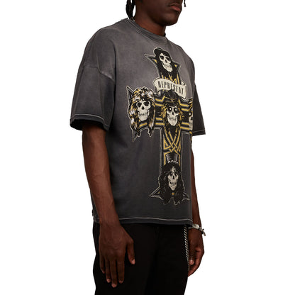 Guns N' Roses Cross Tee | Stained Black