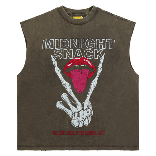 Midnight Snack Sleeveless Tee | Vintage Black
